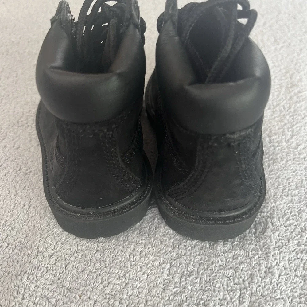 Timberland Toddler Premium Black Nubuck Leather Waterproof Boot Size 4 6